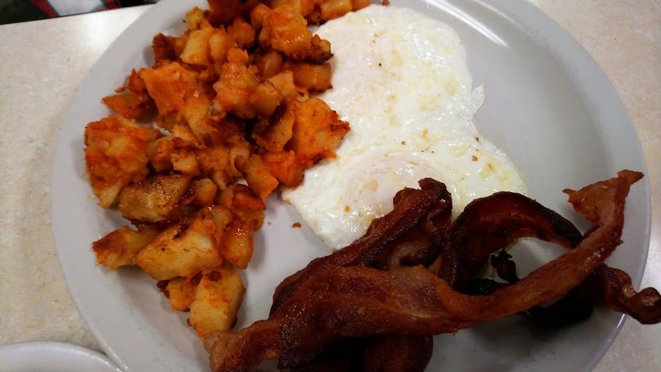Home Fries and Eggs over Medium